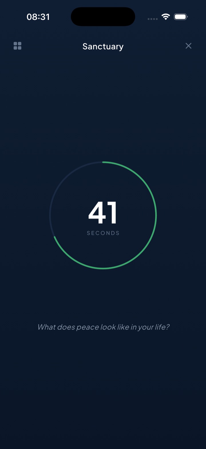 Unscrol's one-minute Mind Break, a short reflective pause with a single question on screen